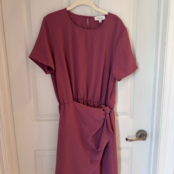 Gilli Dresses & Skirts - Gilli Dusty Mauve Tie-Waist Midi Dress